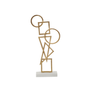 Gold Metal Geometric Sculpture