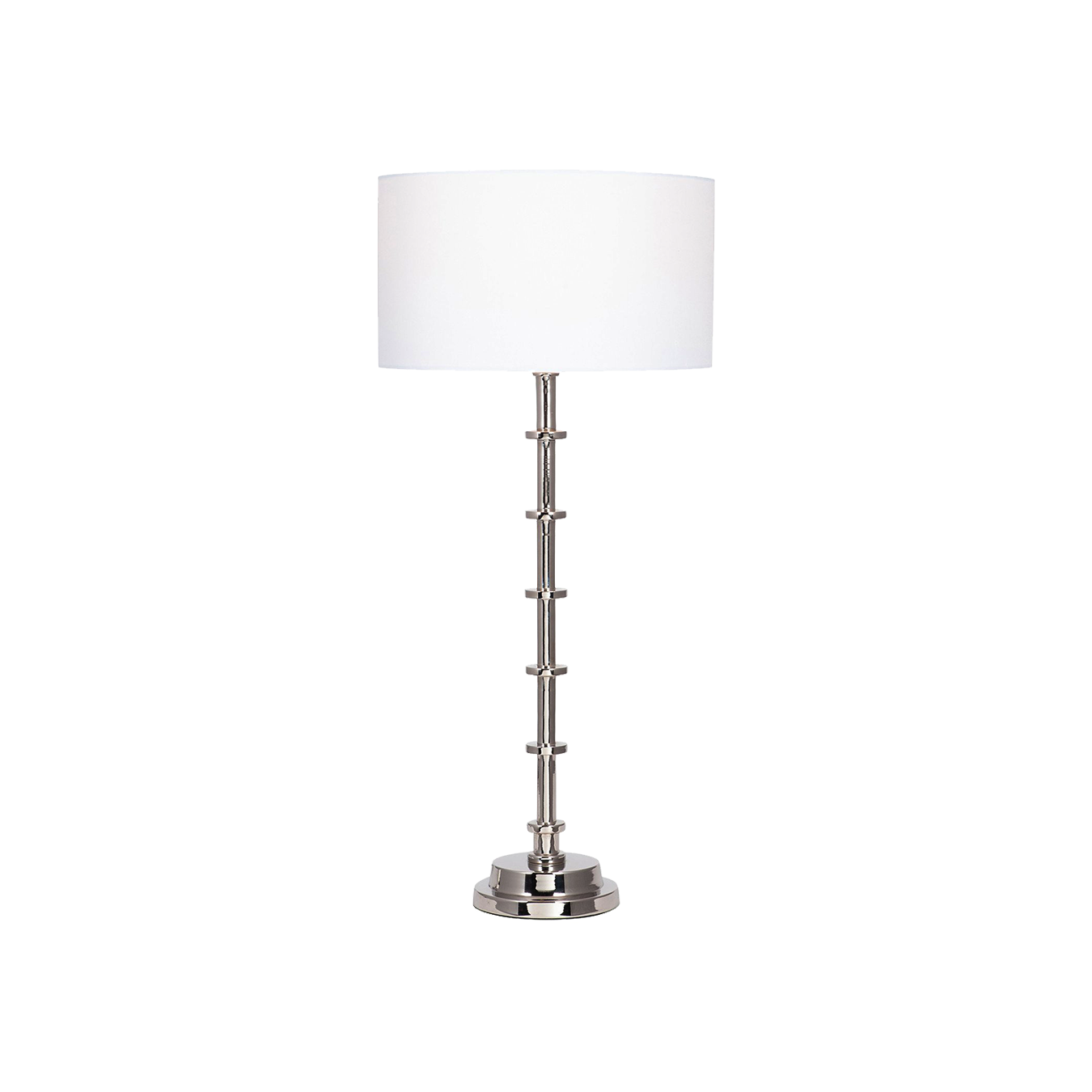 Elegant Silver Metal Table Lamp