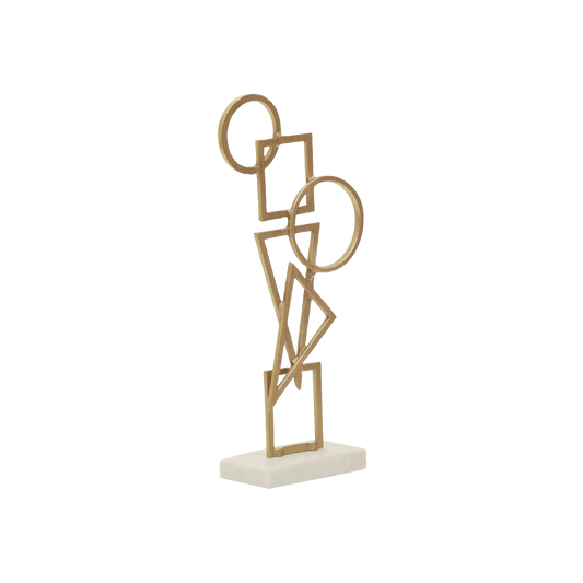 Gold Metal Geometric Sculpture