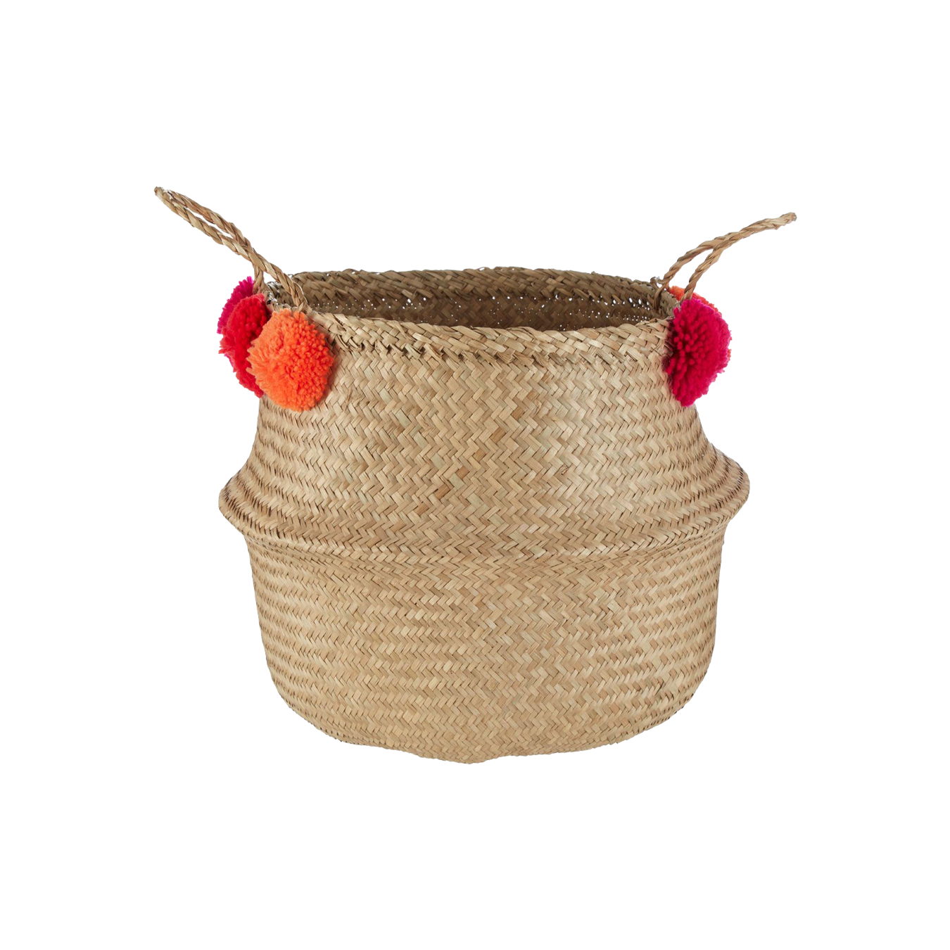 Seagrass Pom Pom Basket