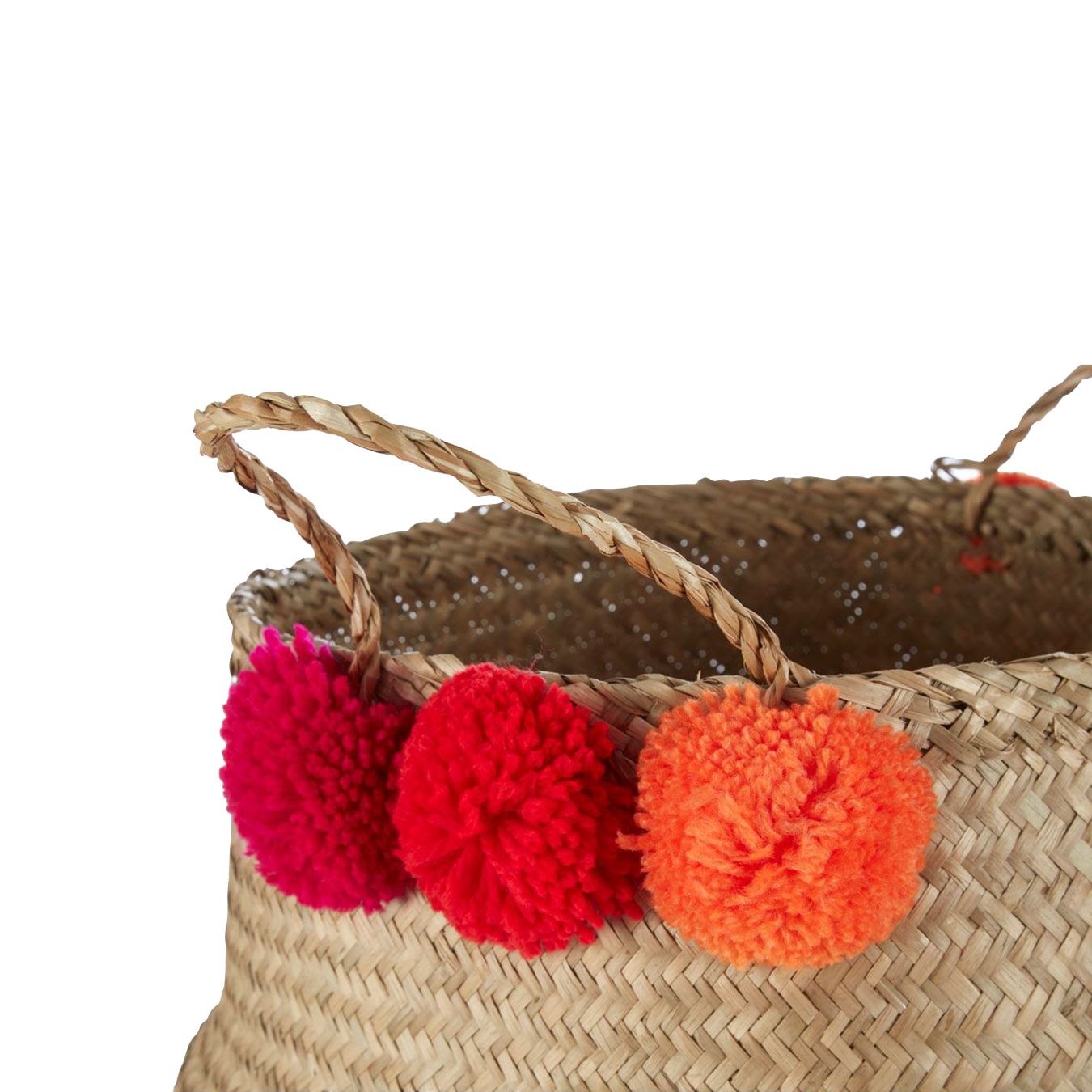 Seagrass Pom Pom Basket