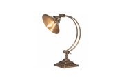Antique Brass Metal Arched Arm Task Table Lamp