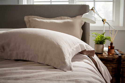 100% Linen Oxford Pillowcase Stone