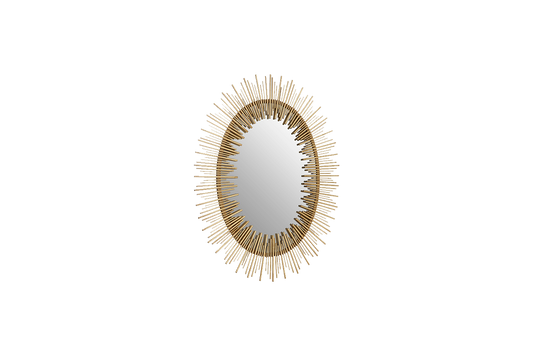 Gold Oval Starburst Mirror