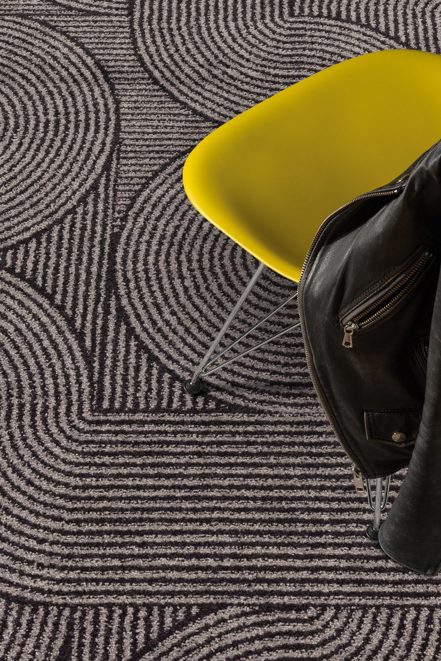 Muse Rug Charcoal Swirl