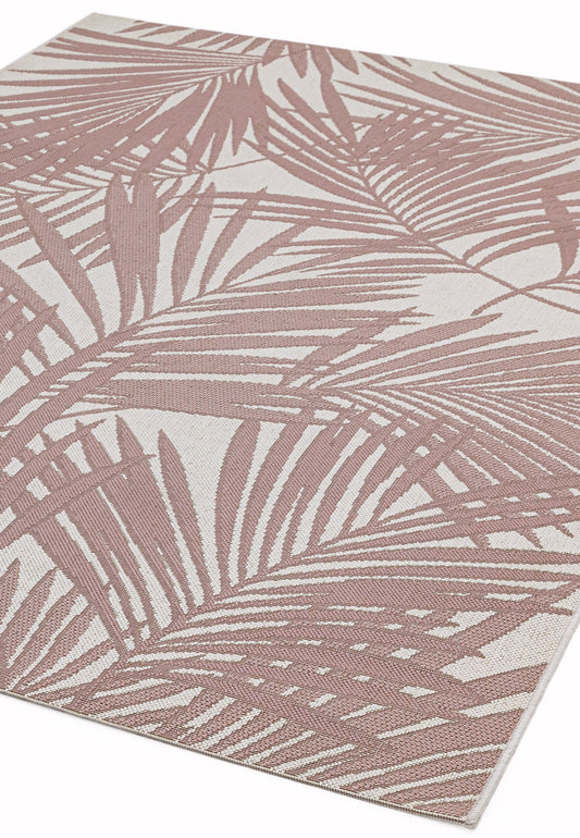 Patio Indoor/Outdoor Rug Pink Palm