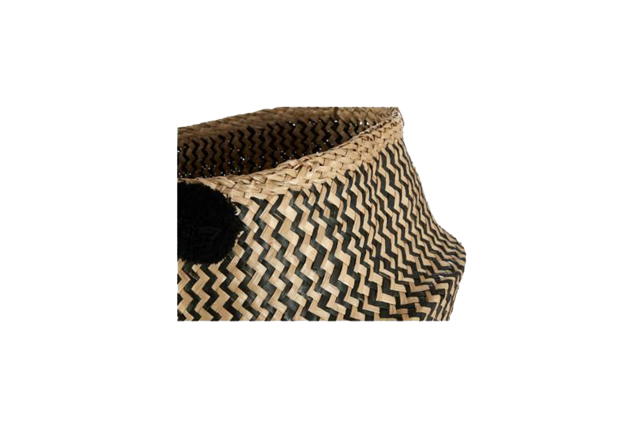 Black Pom Pom Basket