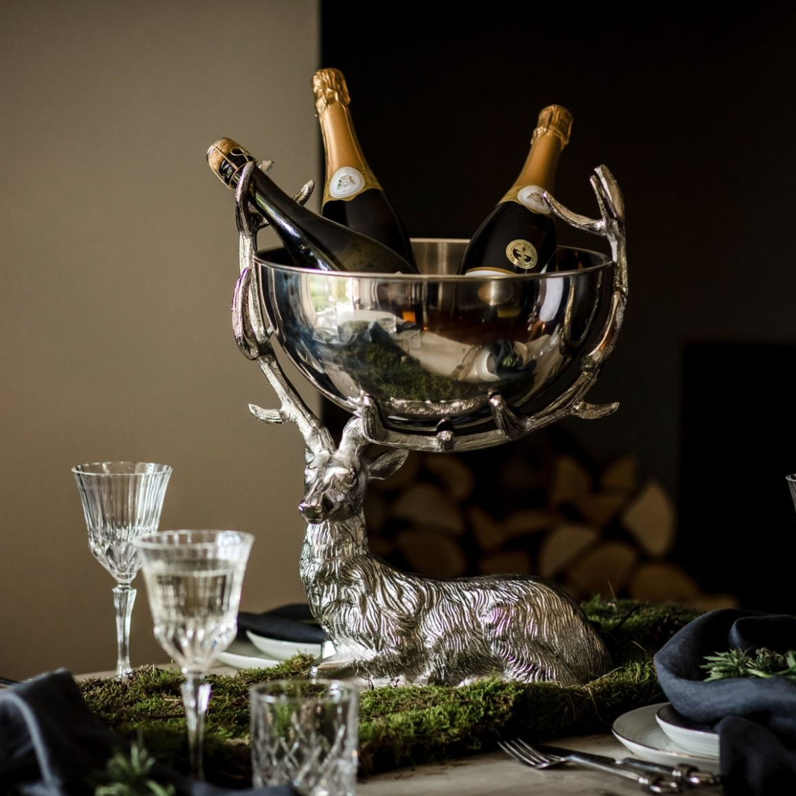 Small Resting Stag Punch Bowl/Wine Cooler