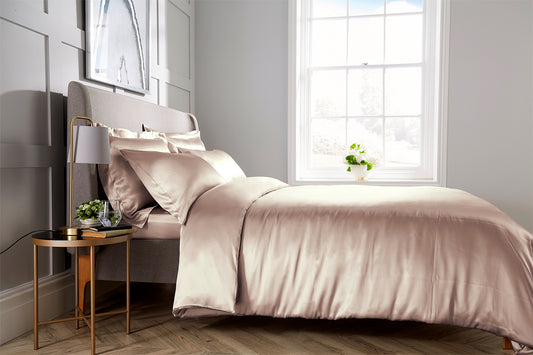 100% Silk Fitted Sheet Pink