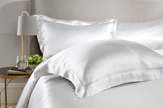 100% Silk Oxford Pillowcase White