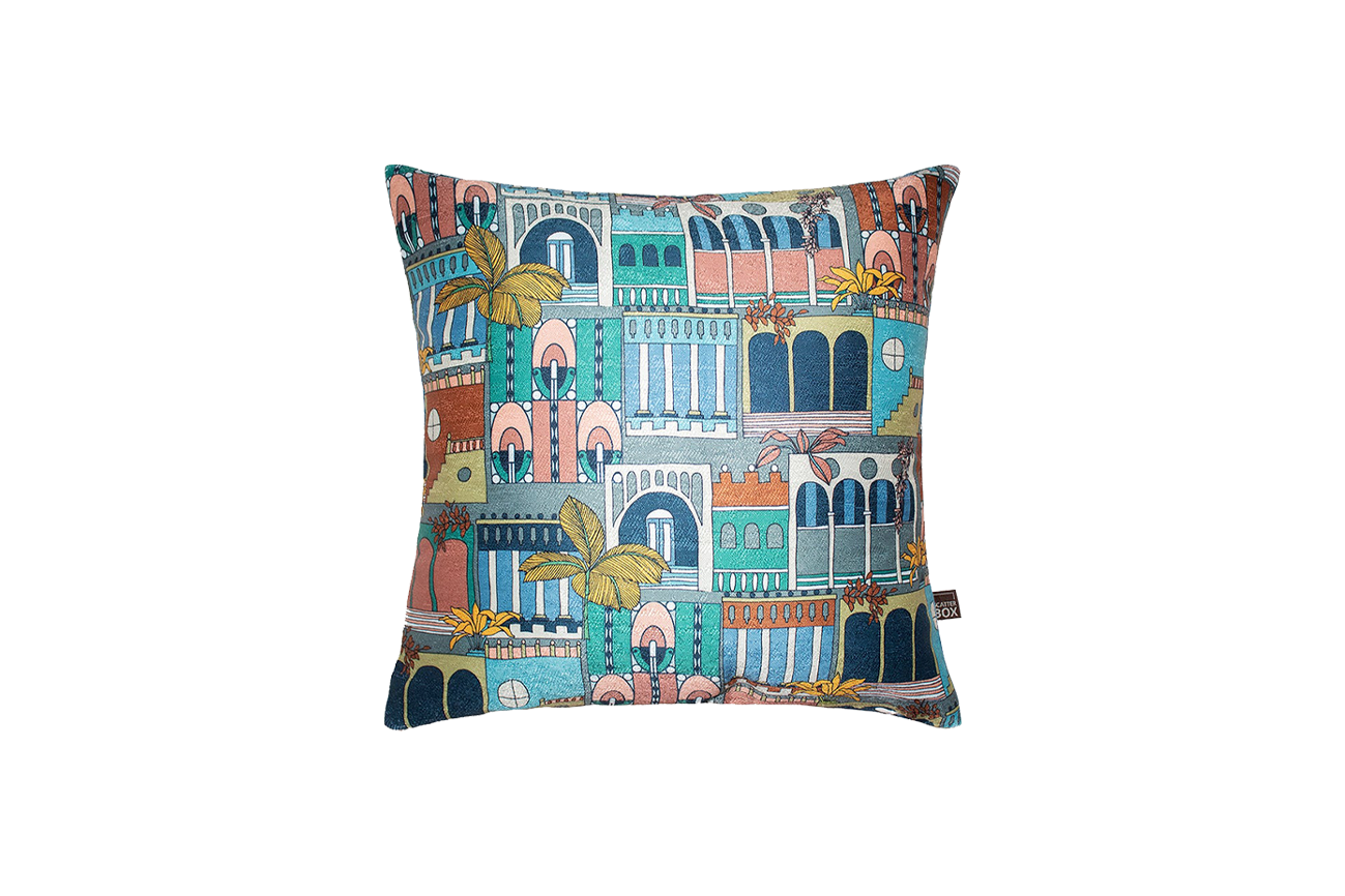 Terraza Teal Cushion