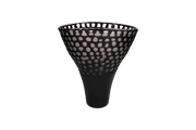 Cantaloupe Black Glass Vase