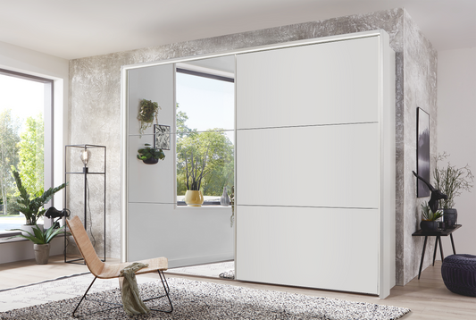 Kadiz Sliding Wardrobe White 250 cm