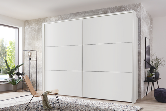 Kadiz Sliding Wardrobe White 250 cm