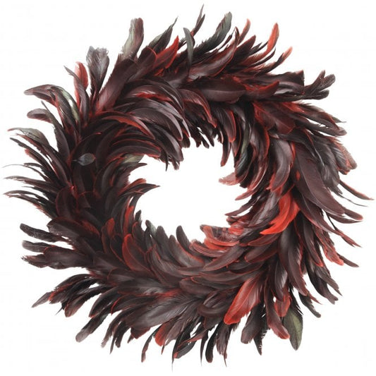 Red Feather Wreath
