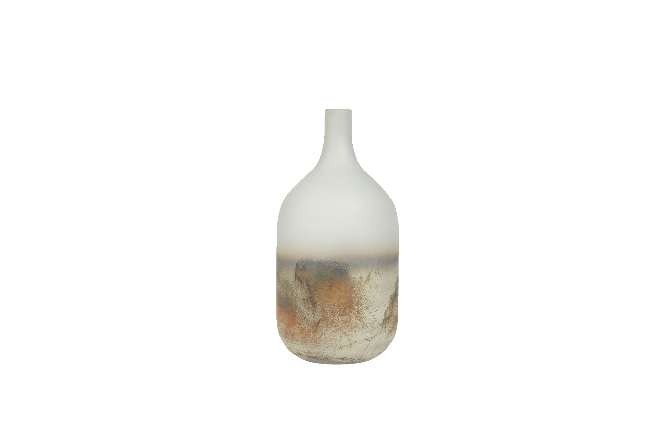 White Wash Glass Vase